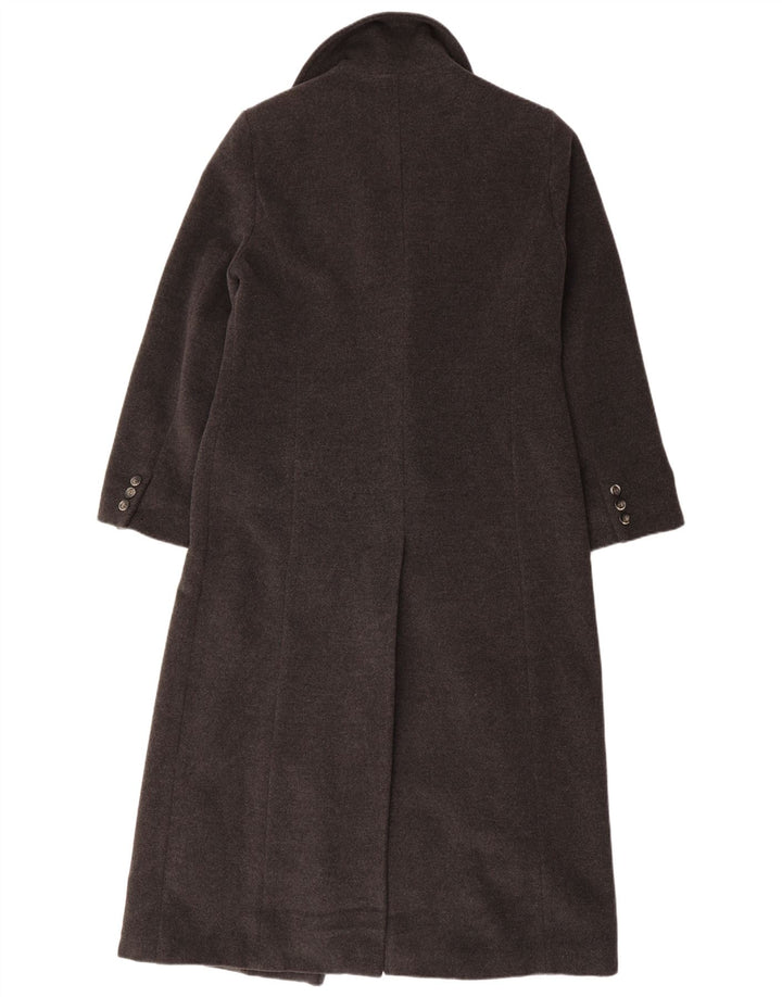 MARELLA Zweireihiger Damenmantel UK 14 Große graue Schurwolle