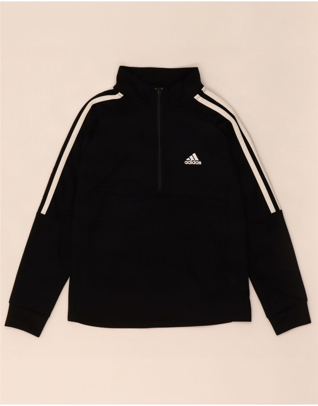 Adidas Jungen Aeroready Zip Neck Pullover Trainingsanzug Top 9–10 Jahre Schwarz