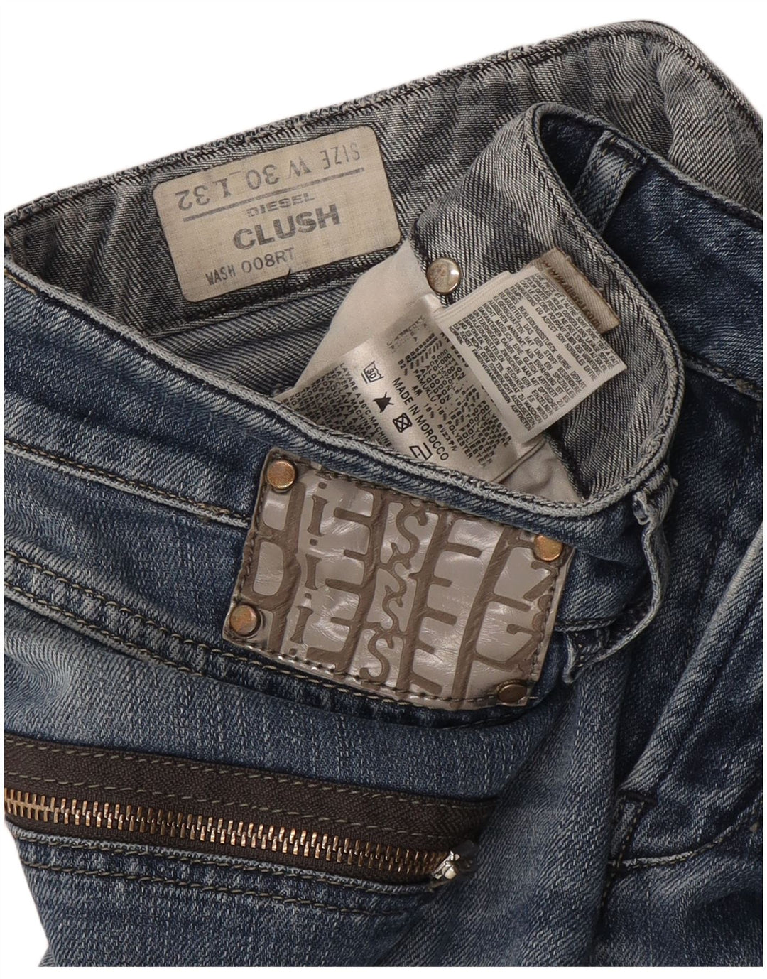 Diesel Damen Clush Skinny Cropped Jeans W30 L27 Blaue Baumwolle