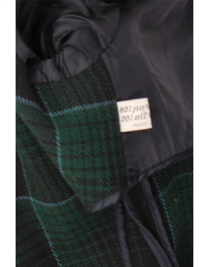 Vintage Herrenmantel EU 48 Mittelmarineblaue Wolle