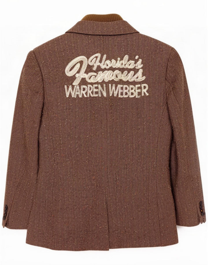 Warren Webber Herren-Blazer mit grafischem 2-Knopf-Design, UK 38, mittelgrau meliert