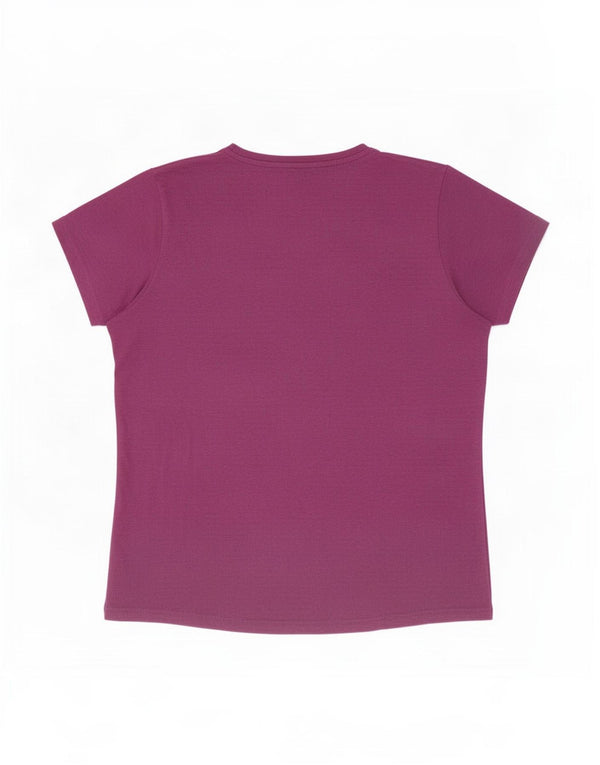 Mountain Warehouse Grafik-T-Shirt-Oberteil für Damen, UK 16, Größe L, Lila, Baumwolle