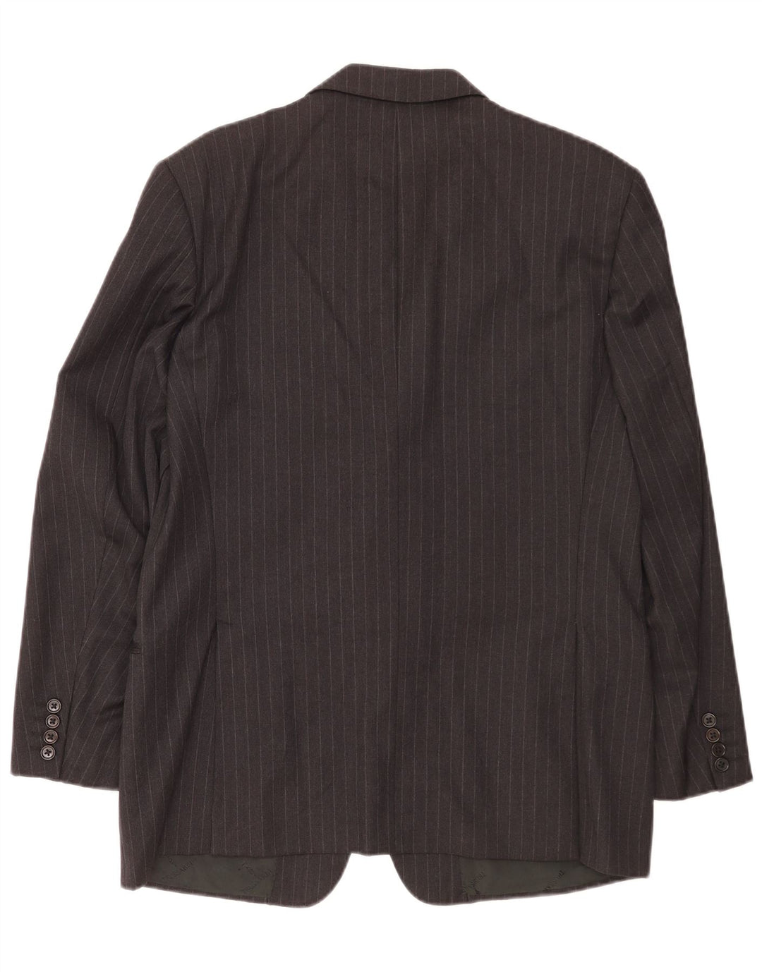 Trussardi Herren-Blazer mit 3 Knöpfen, IT 52 XL, graue Nadelstreifen-Schurwolle