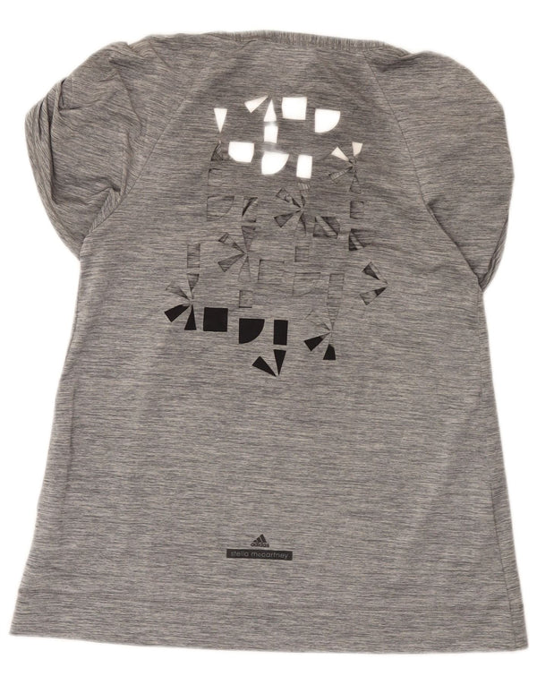 Adidas Damen Stella McCartney Graphic Tunika Top EU 36 Small Grau Polyester