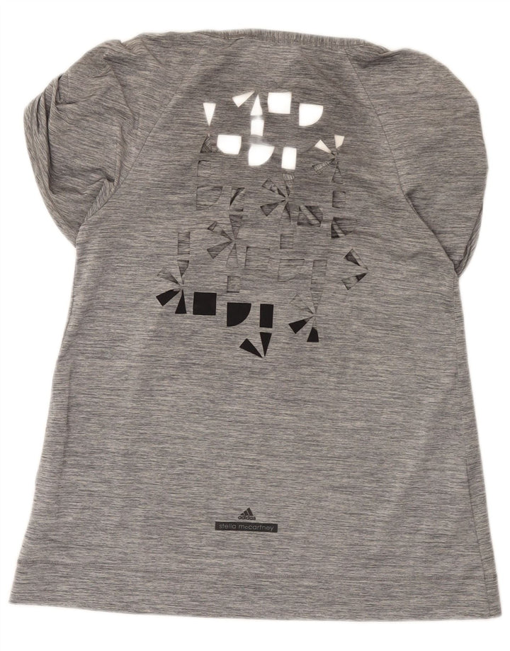 Adidas Damen Stella McCartney Graphic Tunika Top EU 36 Small Grau Polyester