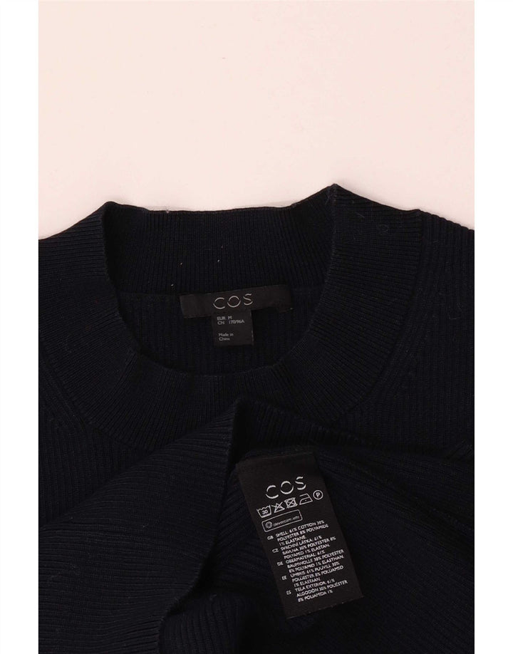 Cos Rollkragenpullover für Damen, UK 12, mittelblau, Baumwolle