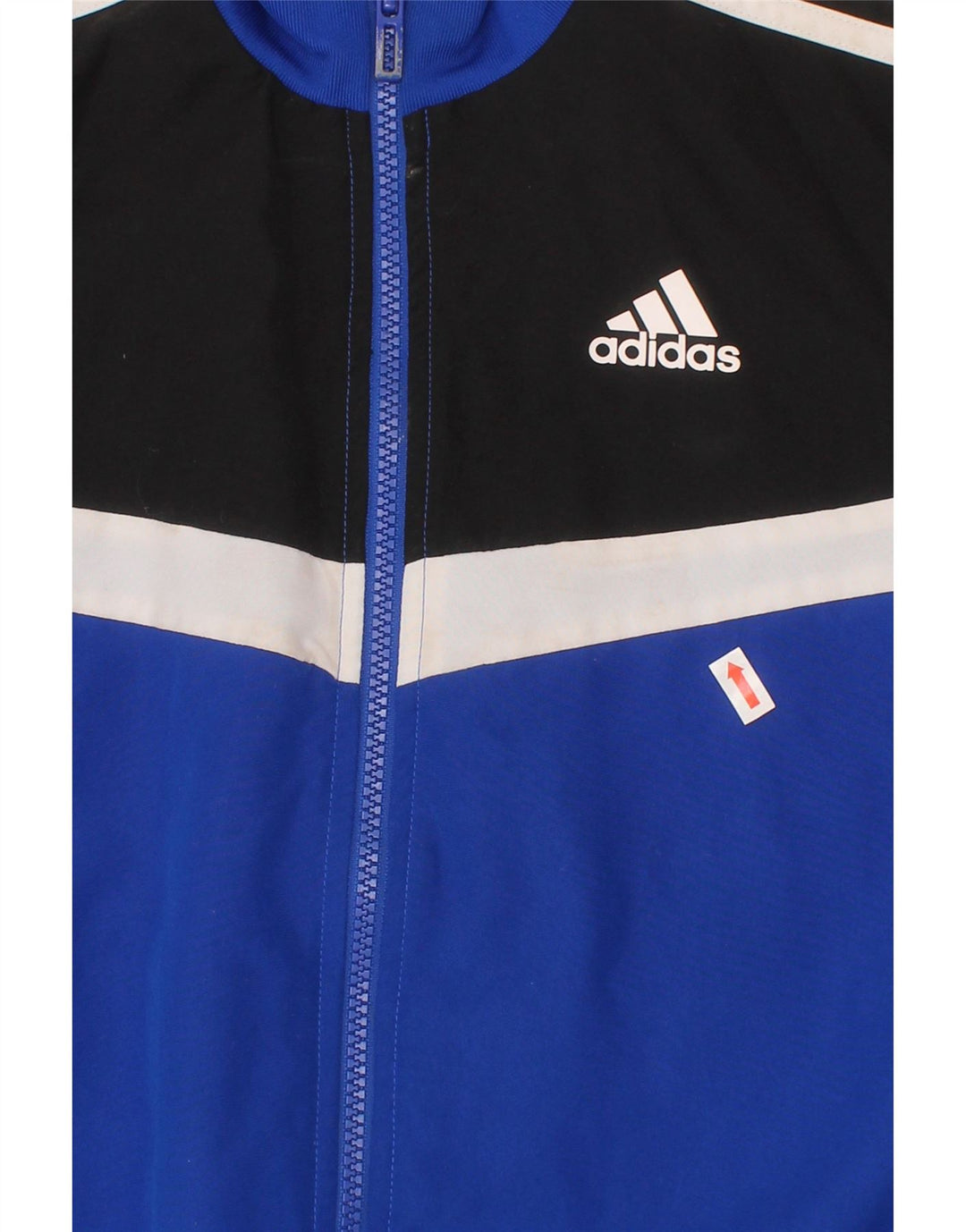 Adidas Jungen-Trainingsanzug-Top-Jacke, 9–10 Jahre, blaues Colourblock-Polyester