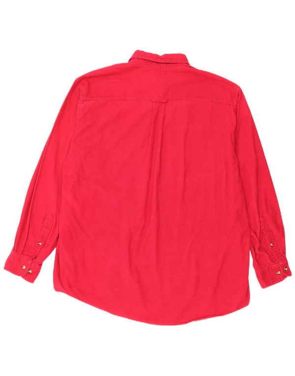 Saddle Breed Herren-Cordhemd, groß, rosa, Baumwolle