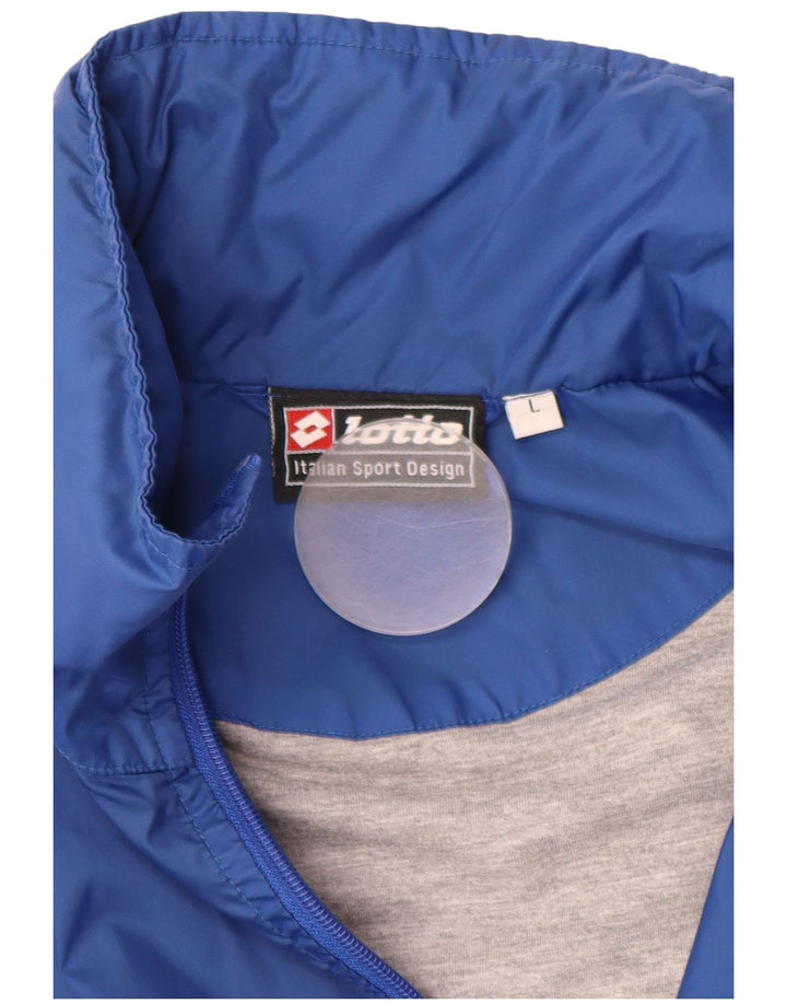 LOTTO Herren-Regenjacke mit Kapuze, UK 40, Größe L, blaues Nylon