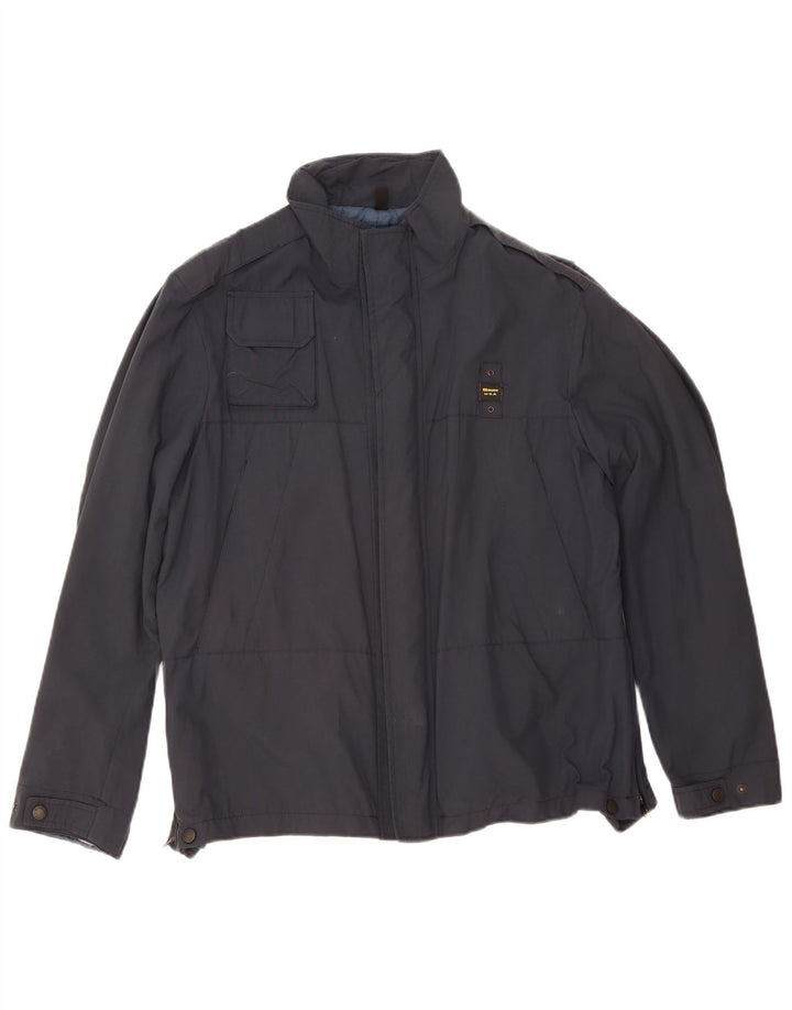 Blauer Herren Militärjacke UK 40 Large Marineblau
