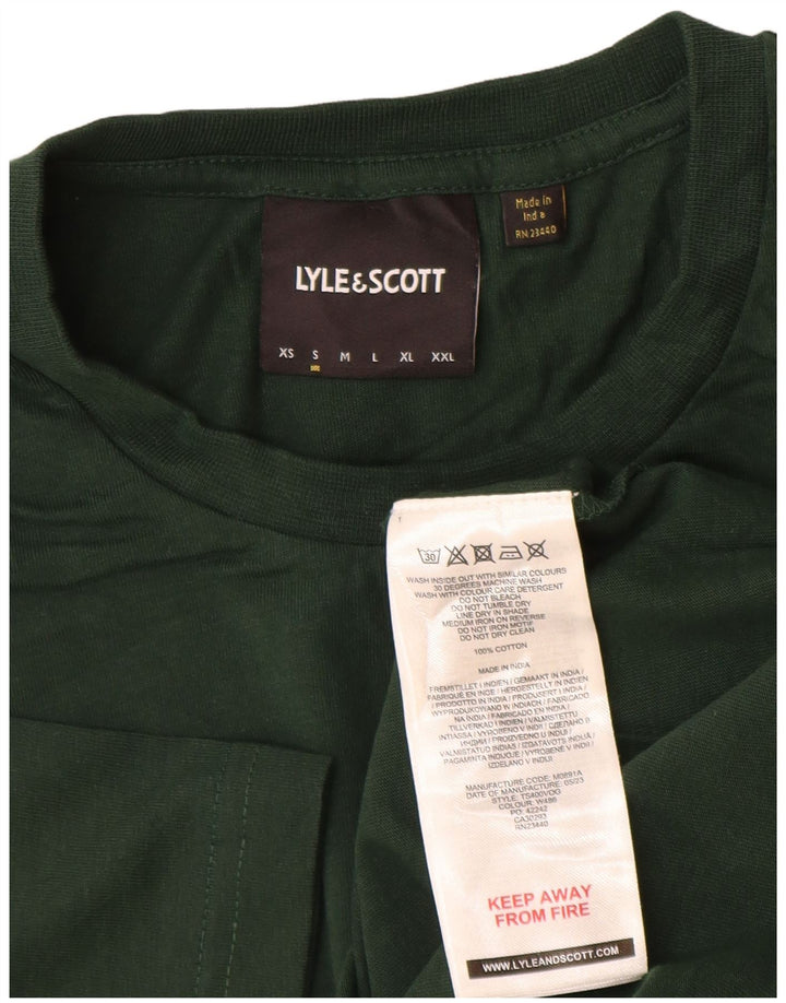 Lyle & Scott Herren T-Shirt Top Small Grün Baumwolle