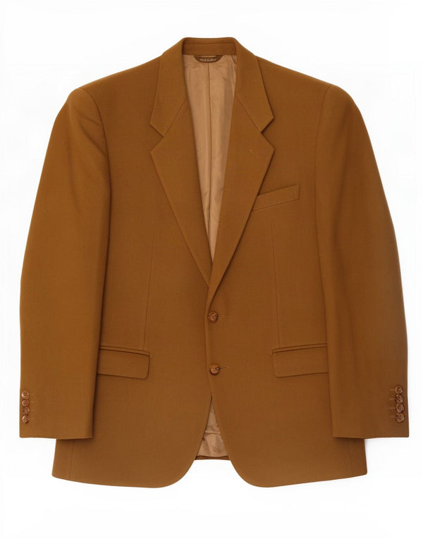 David Saddler Herren 2-Knopf-Blazerjacke IT 54 2XL Beige Wolle