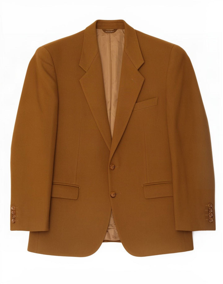 David Saddler Herren 2-Knopf-Blazerjacke IT 54 2XL Beige Wolle