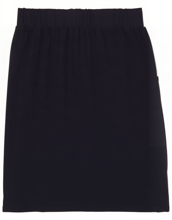 Marks & Spencer Damen gerader Rock UK 10 Small W28 Marineblaue Viskose