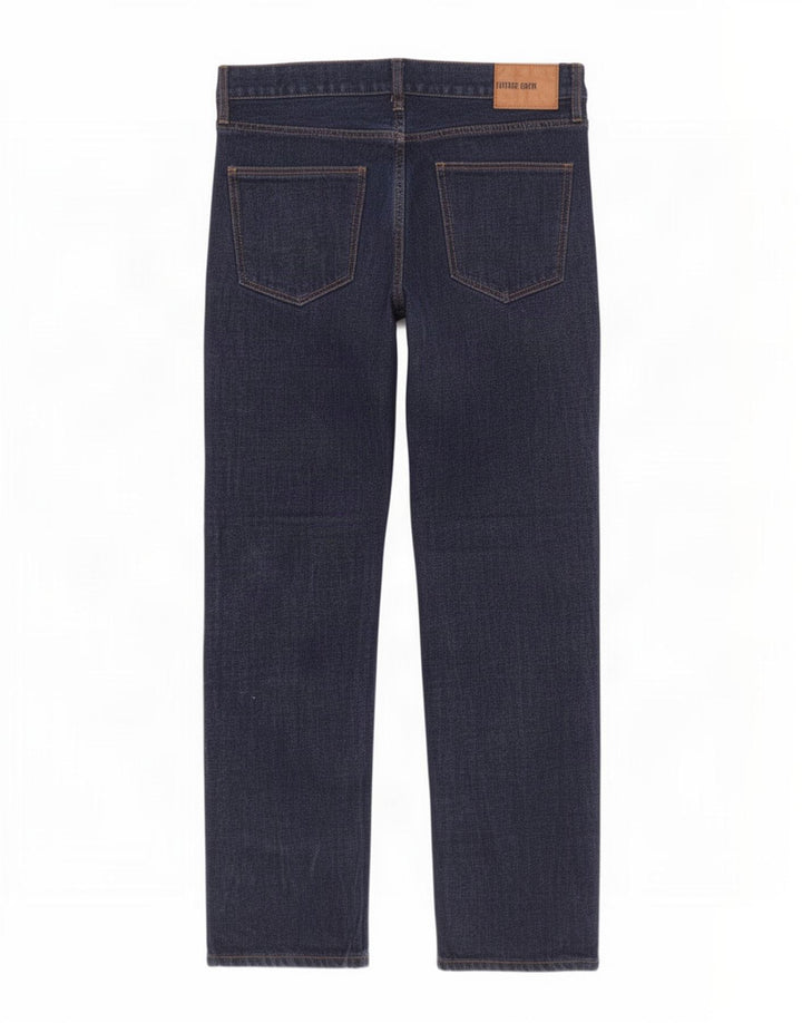 Fat Face Herren Straight Jeans W36 L32 Marineblau Baumwolle