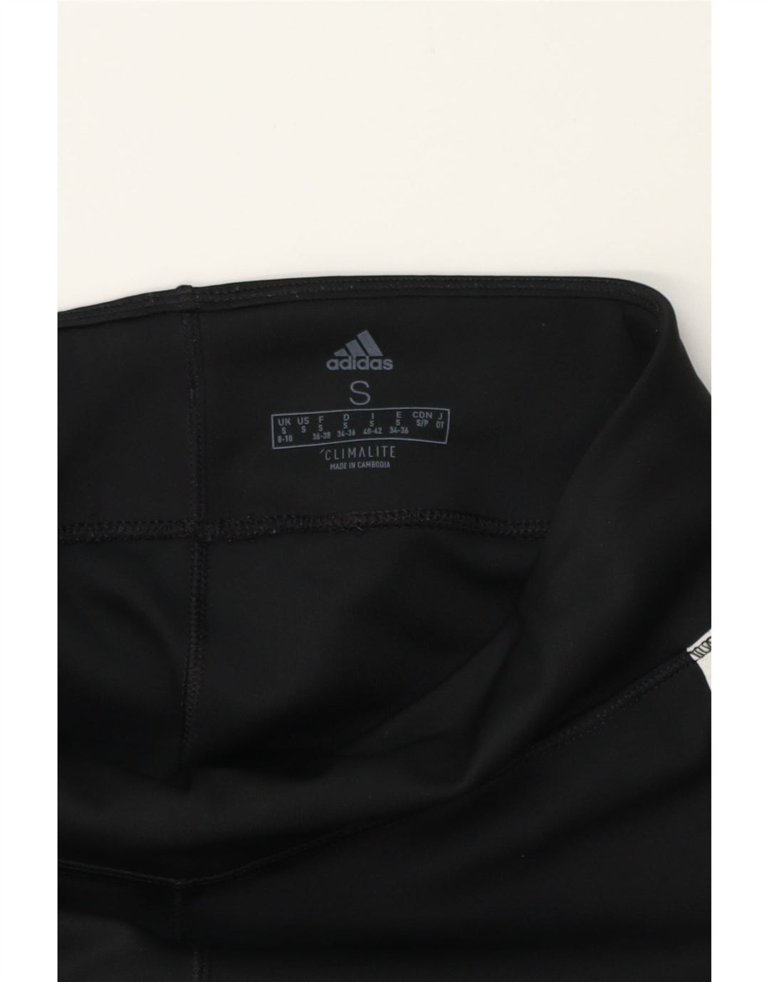ADIDAS Womens Climalite Leggings UK 8/10 Small Black Polyester Vintage Adidas and Second-Hand Adidas from Messina Hembry 