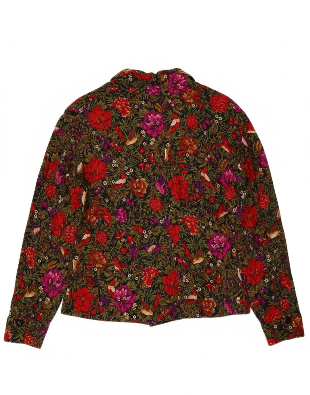 VINTAGE Womens Shirt Blouse UK 12 Medium Multicoloured Floral