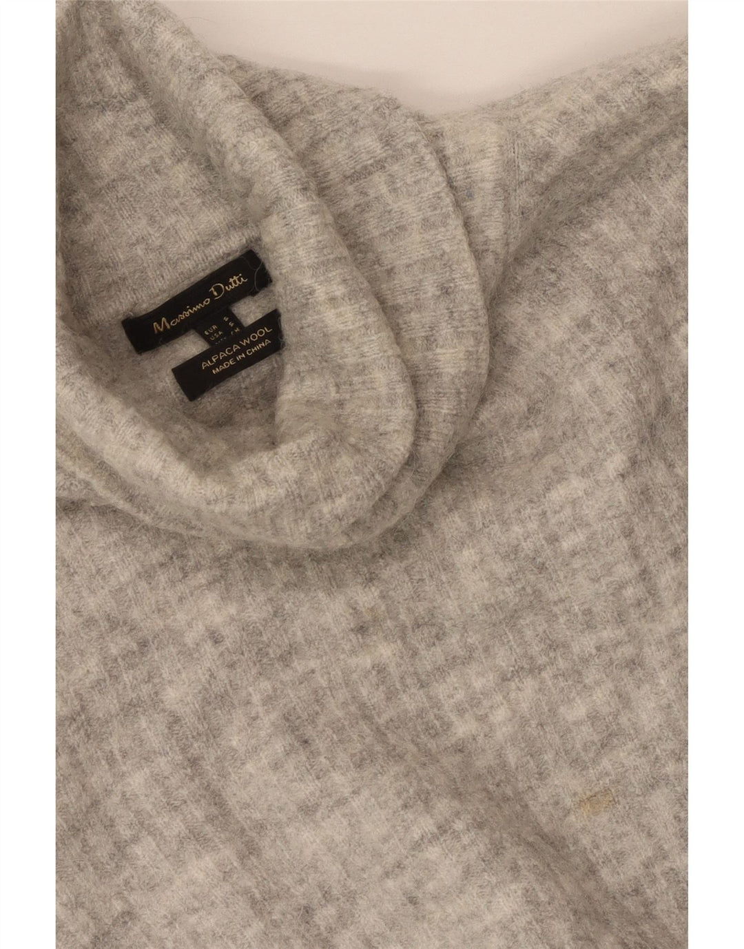 Massimo Dutti Damen-Pullover mit Rollkragen, übergroß, Gr. 10, Größe S, Grau