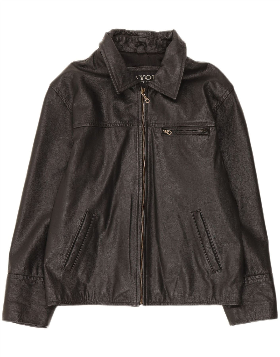 4 You Herren Lederjacke UK 38 Mittelschwarzes Leder