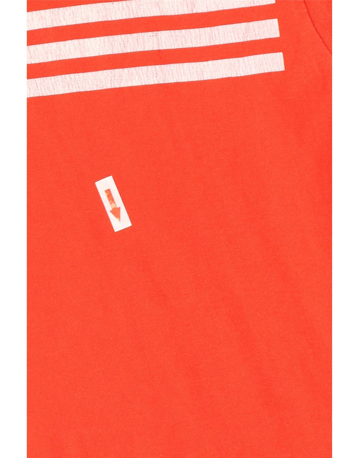 Adidas Herren Grafik-T-Shirt aus mittelroter Baumwolle