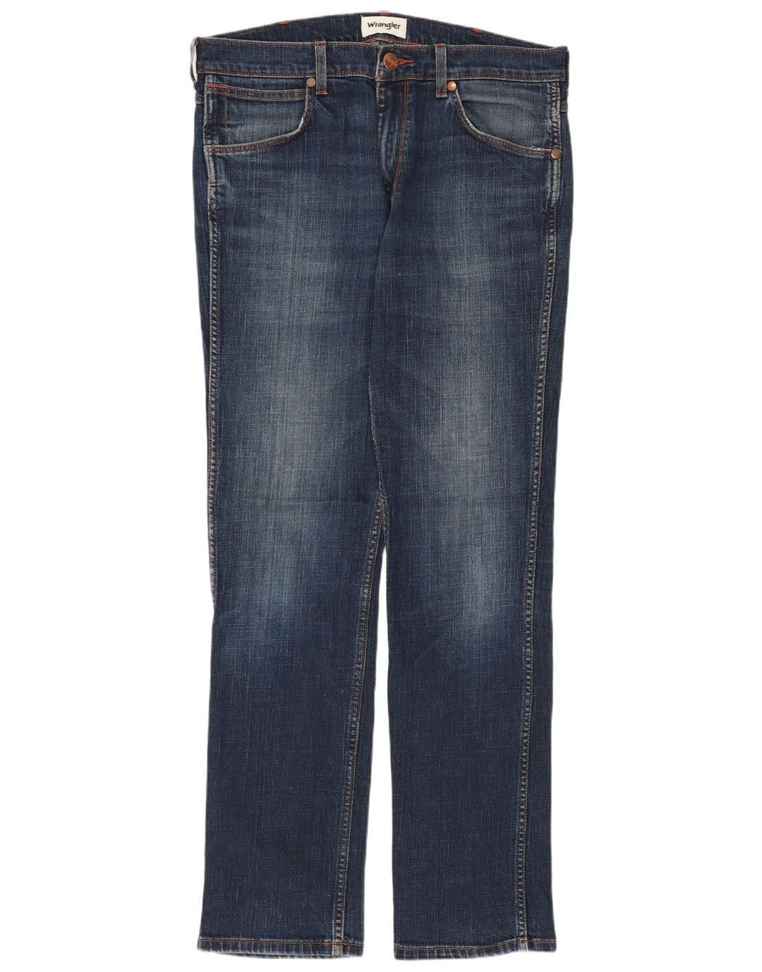 WRANGLER Herren Greensboro Straight Jeans W31 L32 Marineblaue Baumwolle