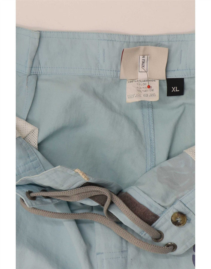 Murphy & Nye Herren-Badeshorts mit Grafik, XL, blaues Blumenmuster, Polyamid