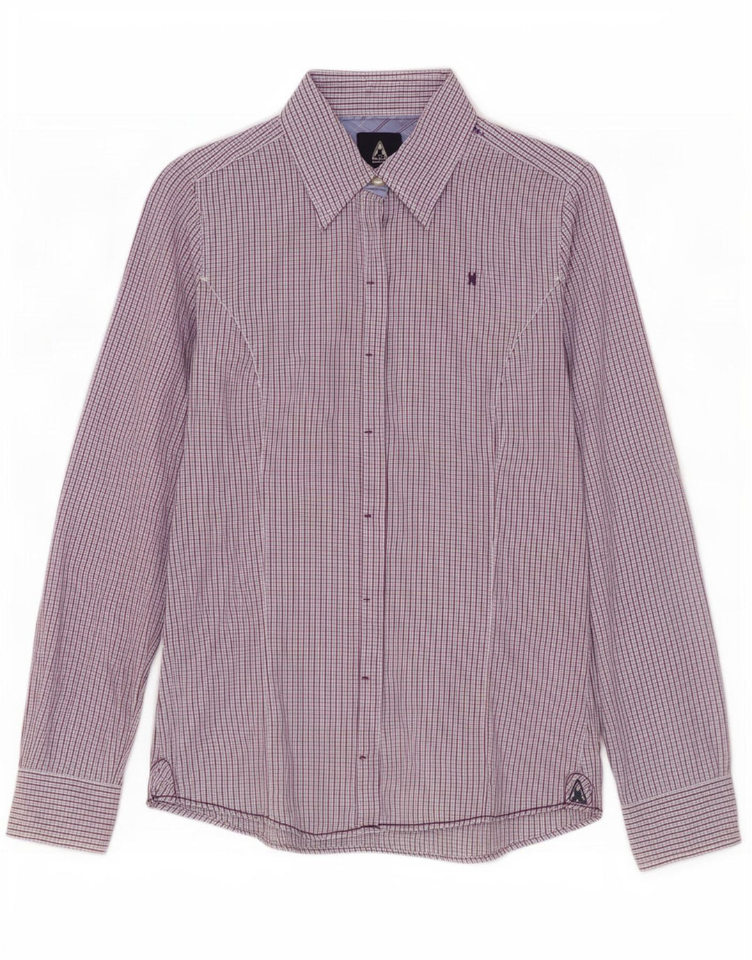 Gaastra Womens Graphic Shirt UK 12 Mittelblaue Gingham-Baumwolle