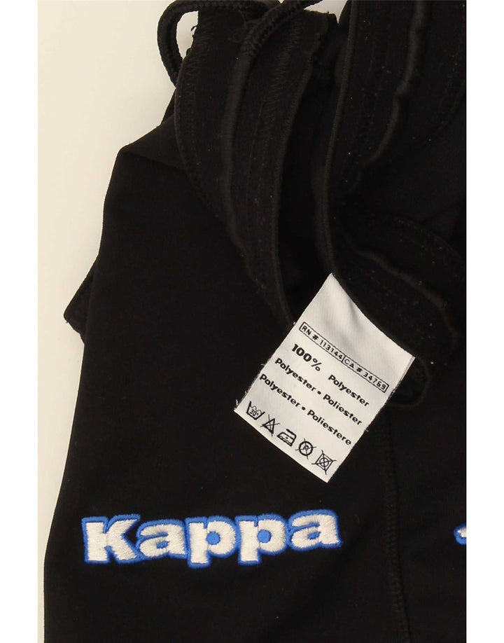 Kappa Herren Graphic Sport Shorts Mittelschwarzes Polyester