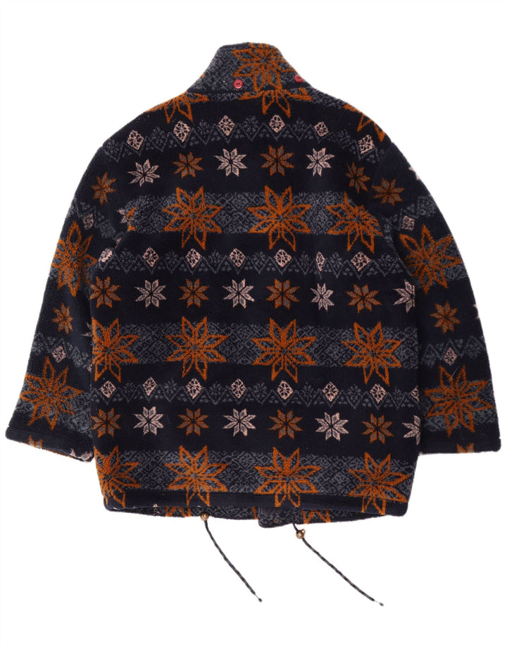 Astrolabio Herren-Fleecejacke, UK 40, groß, marineblau, geblümt, Polyester
