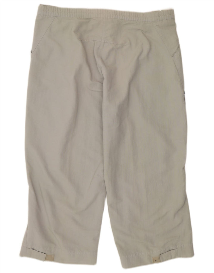 ADIDAS Damen Capri-Trainingshose UK 14 Mittelgrün Polyamid Sport