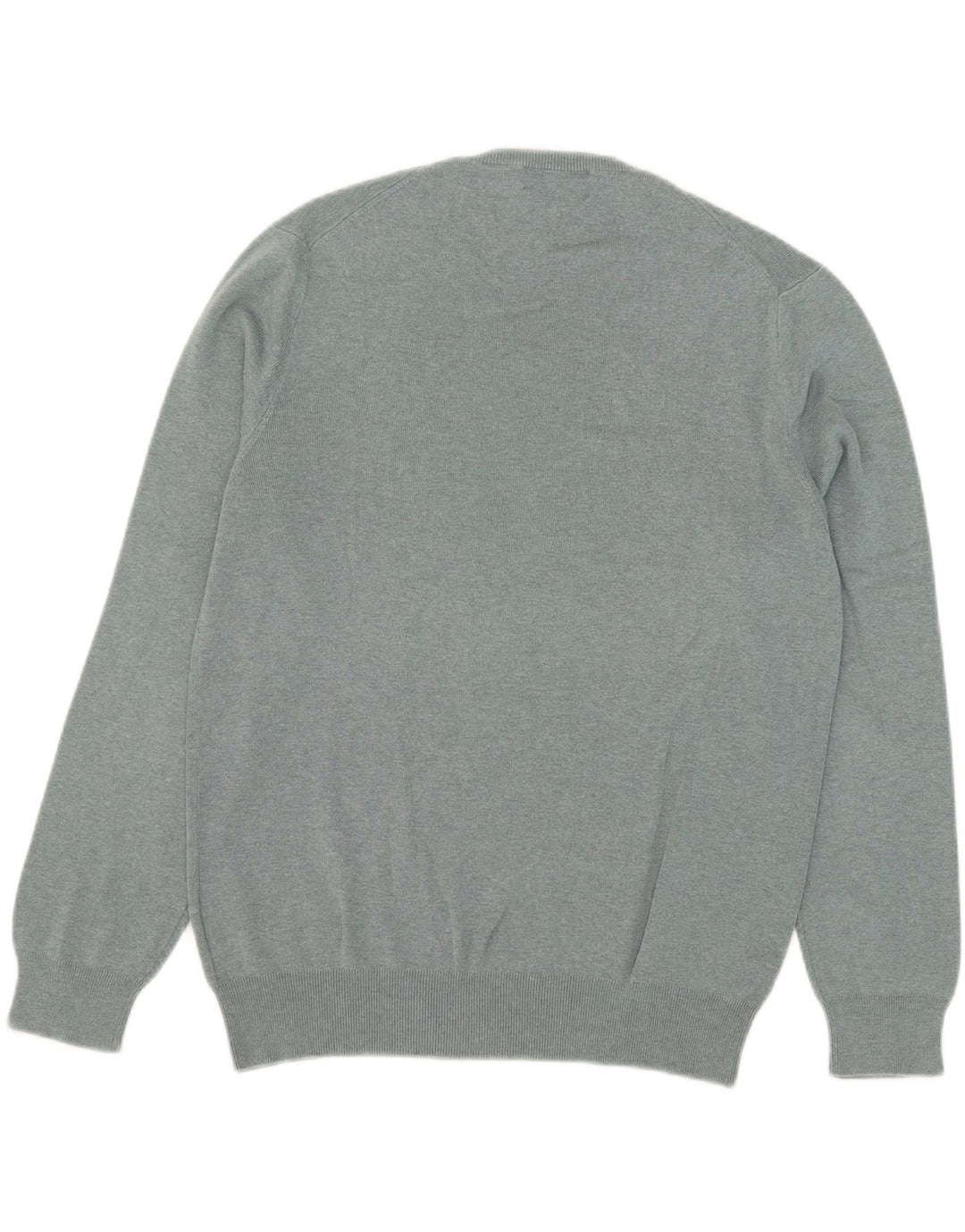 Polo Ralph Lauren Herren-Pullover mit V-Ausschnitt aus mittelgrauer Baumwolle