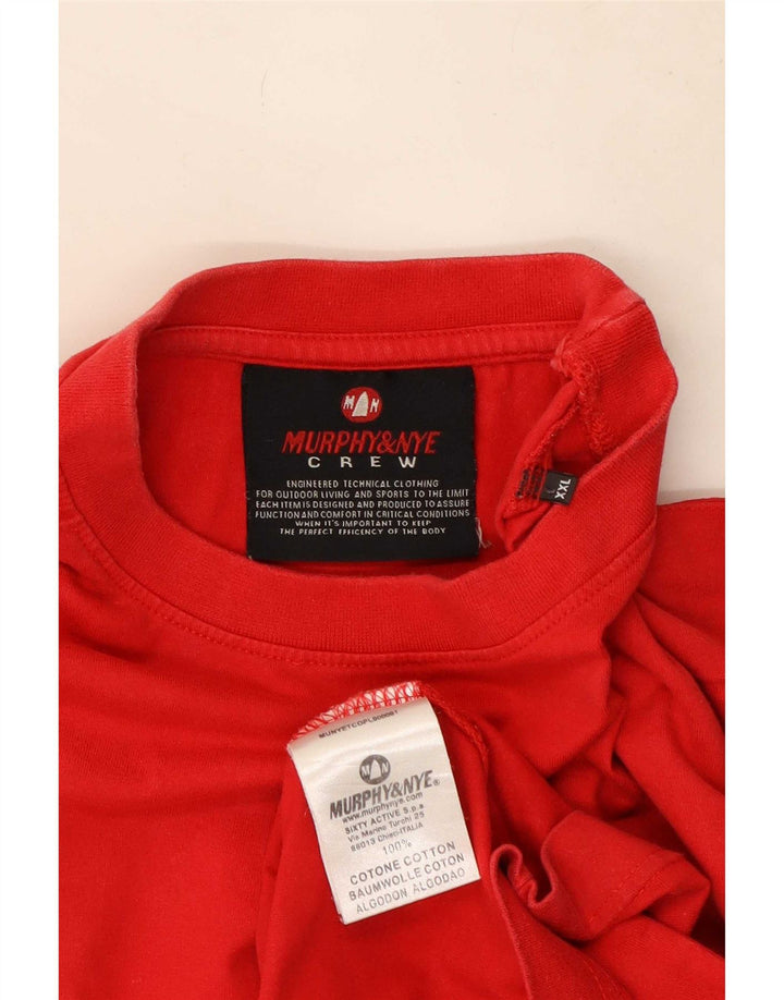 Murphy & Nye Herren-T-Shirt mit Grafik, 2XL, rote Baumwolle