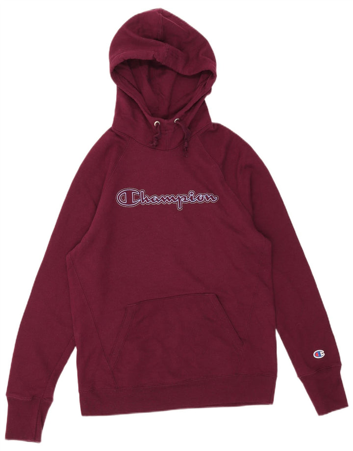 Champion Herren-Kapuzenpullover mit Grafik, Größe S, Burgunderrot, Polyester