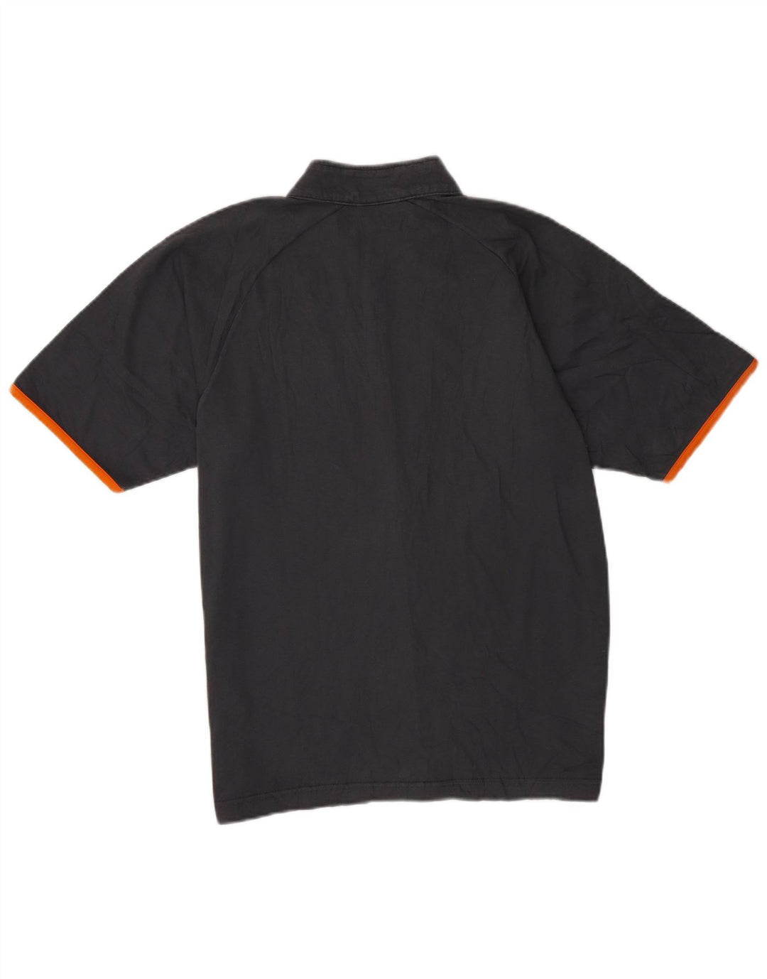 Champion Herren-T-Shirt mit Reißverschluss am Hals, Größe L, aus grauer Baumwolle