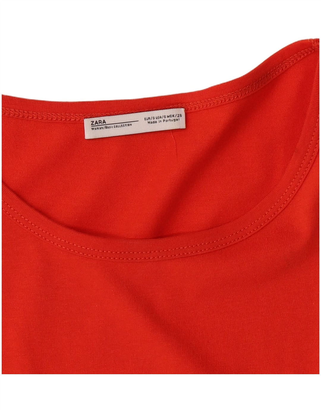 ZARA Damen Crop Bluse Top UK 8 Small Orange Floral
