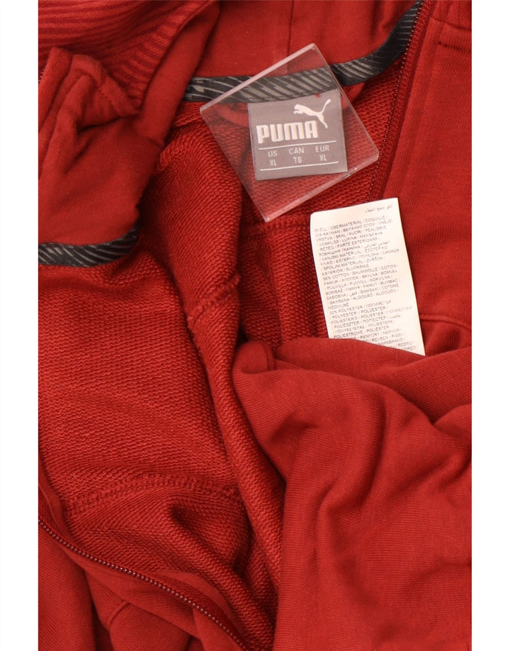 PUMA Herren Zip Hoodie Pullover XL Rot Baumwolle Sport