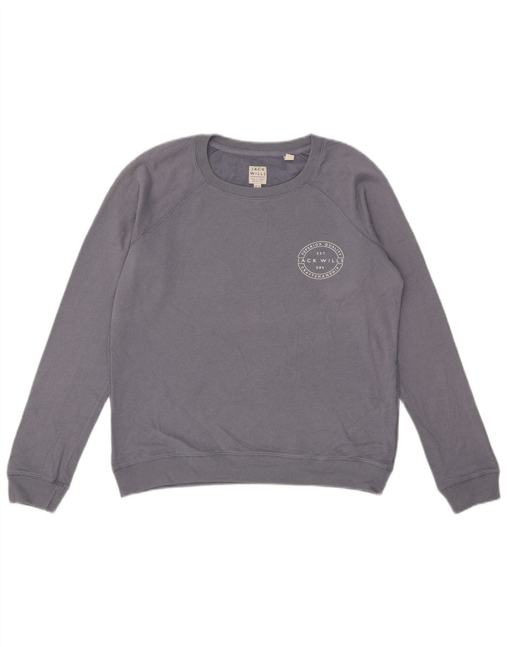 Jack Wills Damen-Sweatshirt in Übergröße, Gr. 10, Größe S, Blau