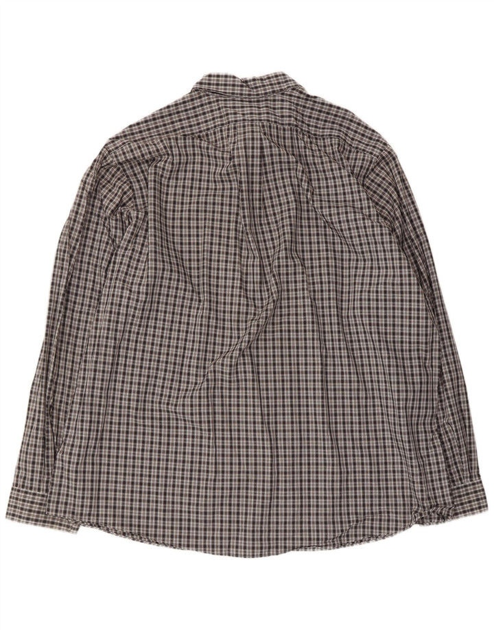 Eddie Bauer Herren-Hemd mit entspannter Passform, 2XL, schwarz kariert, Baumwolle