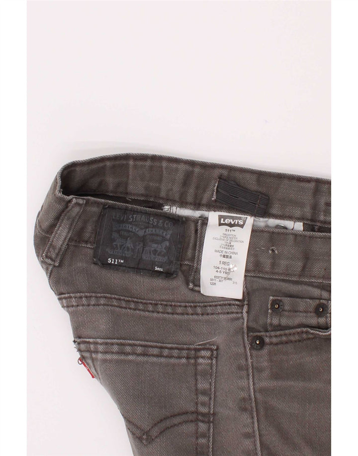 Levi's Jungen 511 Distressed Slim Jeans 4–5 Jahre W22 L18 Graue Baumwolle