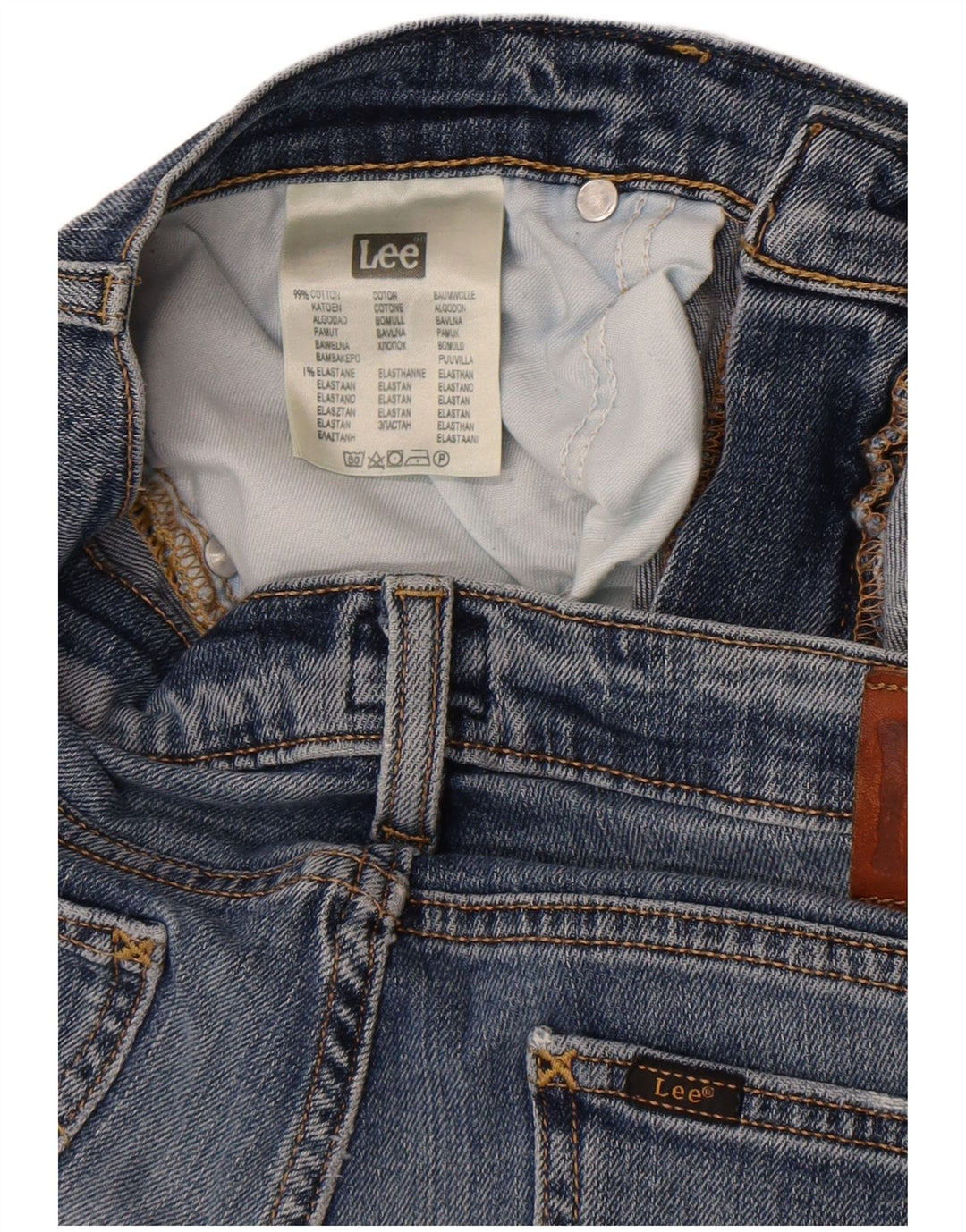 Lee Herren Rider Slim Jeans W29 L32 Blaue Baumwolle