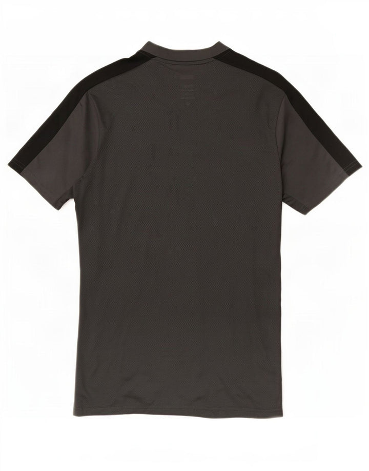 Nike Herren Dri Fit Slim T-Shirt-Oberteil Mittelgraues Colourblock-Polyester