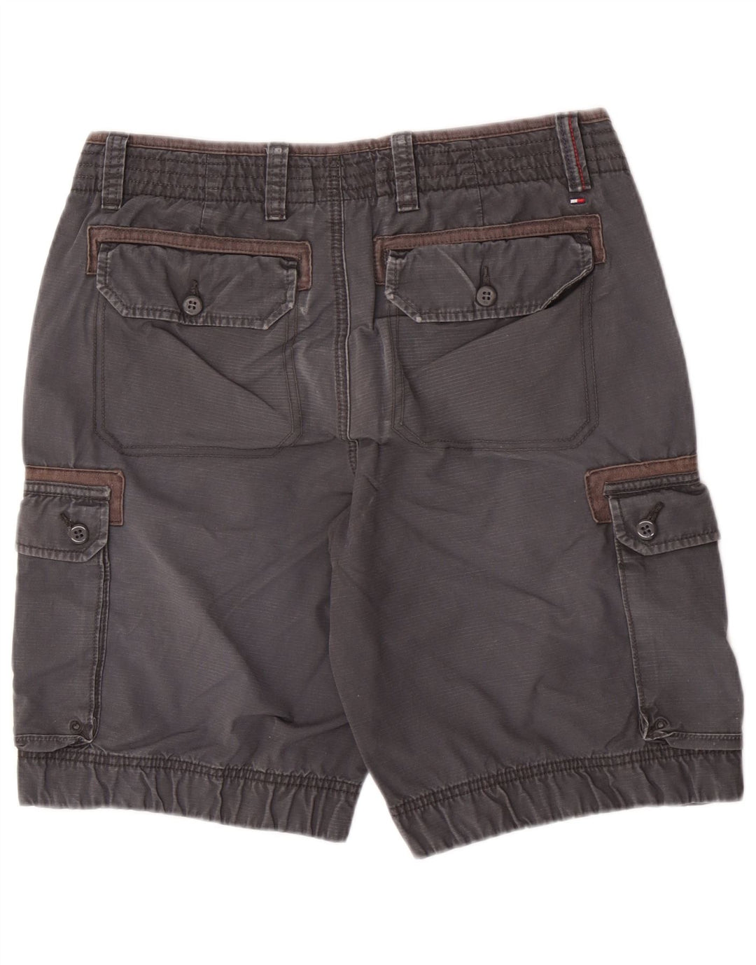 Tommy Hilfiger Herren-Cargo-Shorts, mittelgroß, W31, graue Baumwolle
