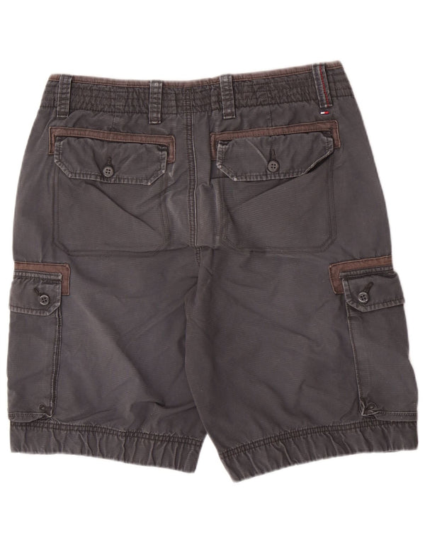 Tommy Hilfiger Herren-Cargo-Shorts, mittelgroß, W31, graue Baumwolle