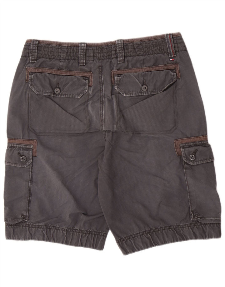 Tommy Hilfiger Herren-Cargo-Shorts, mittelgroß, W31, graue Baumwolle