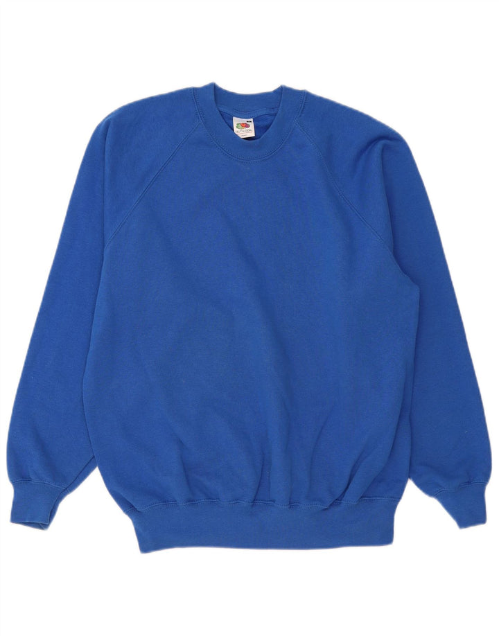 Fruit Of The Loom Herren-Sweatshirt mit normaler Passform, mittelblaue Baumwolle