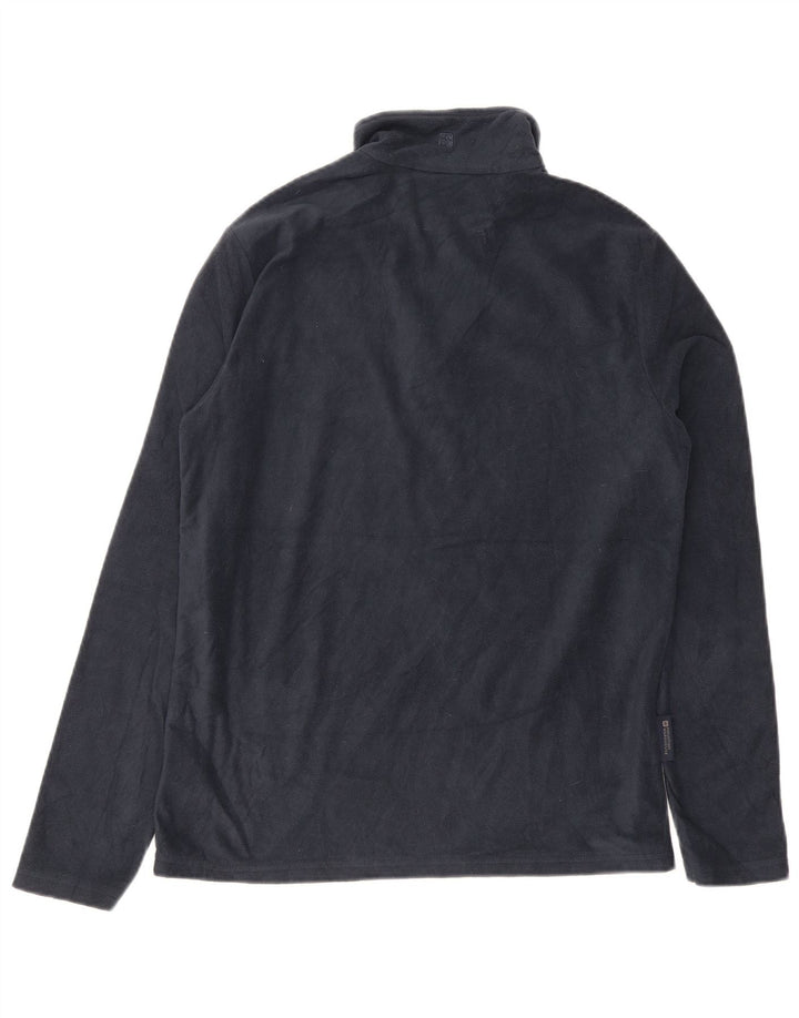 Mountain Warehouse Herren-Fleecepullover mit Reißverschluss am Hals, XS, Marineblau, Polyester