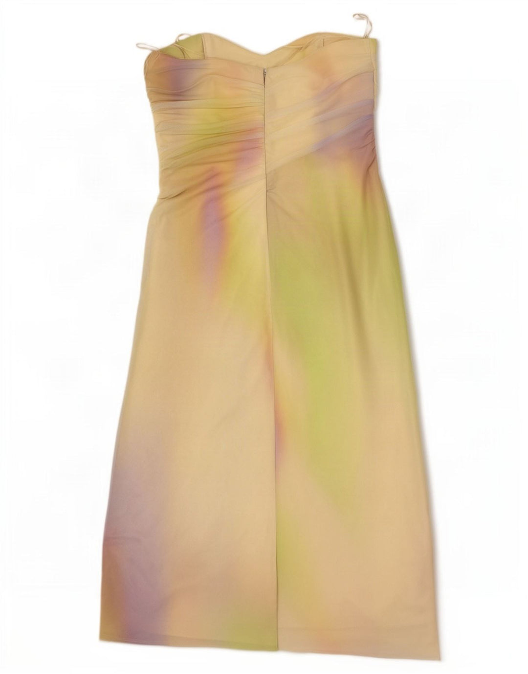 Zara Damen-Spitzenträgerloses Kleid UK 14 Großes mehrfarbiges Polyester