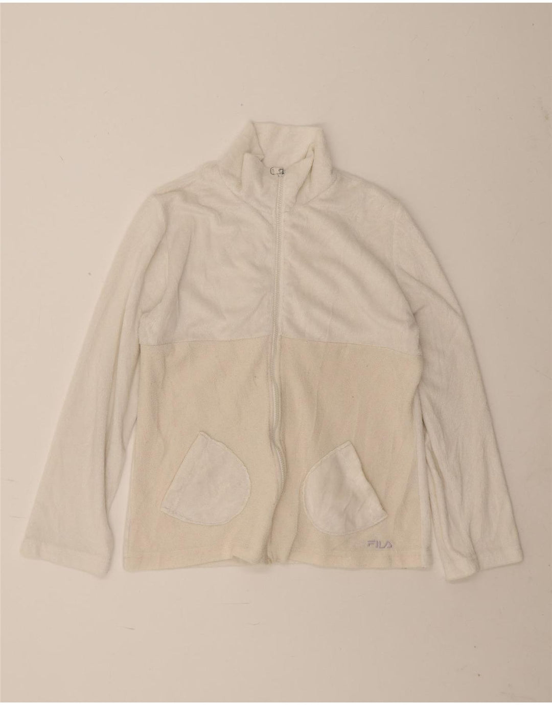 Fila Damen Fleecejacke UK 16 Large Weiß
