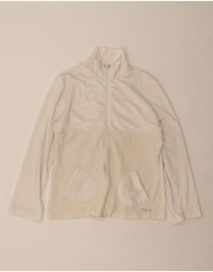 Fila Damen Fleecejacke UK 16 Large Weiß