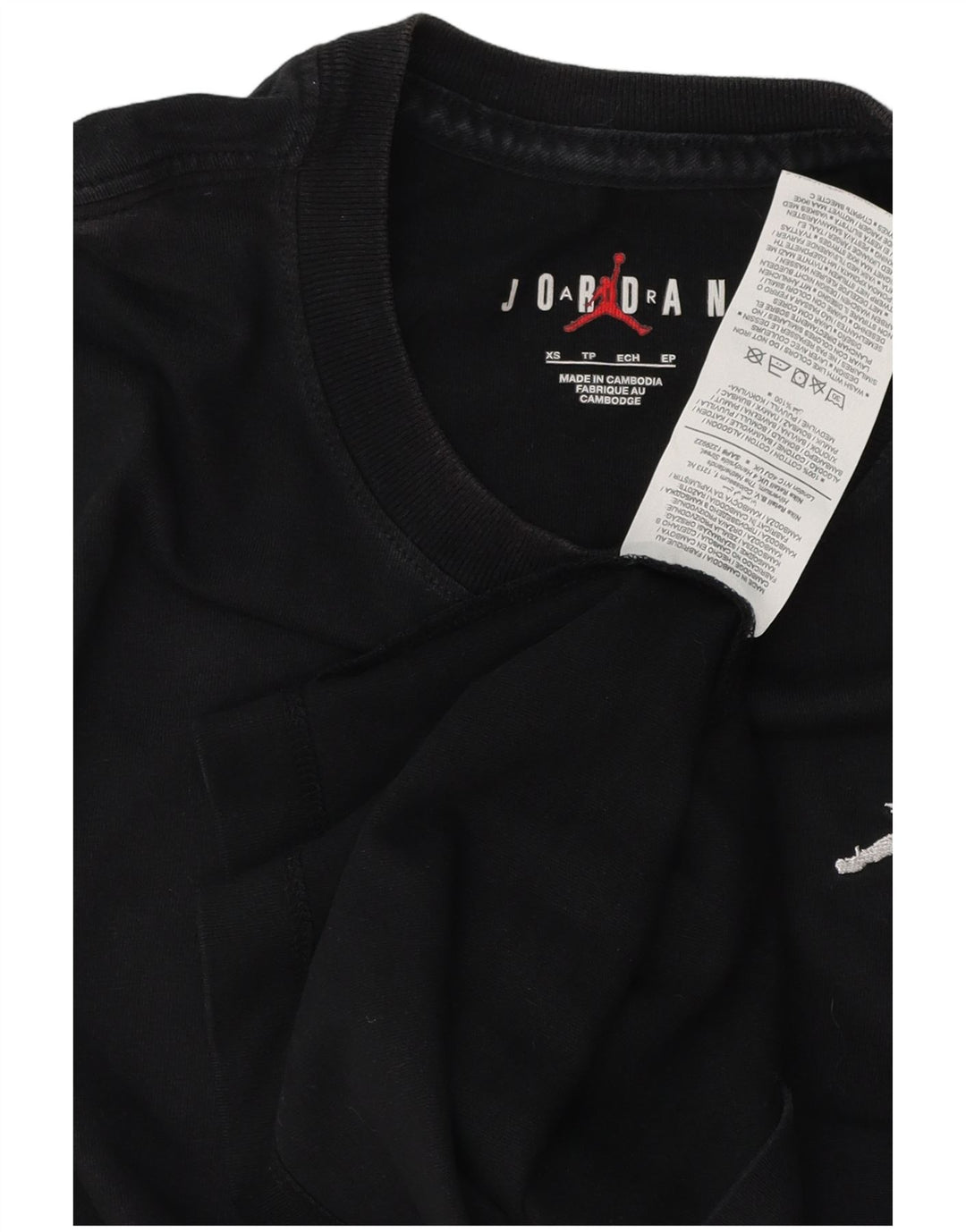 Jordan Herren T-Shirt Top XS Schwarz Baumwolle